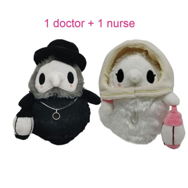 New 20cm cartoon animal Doctor stuffed Plush toy Halloween Doctor Party prom Props Luminous plush toys gifts