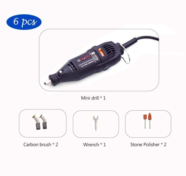 GOXAWEE 110V 220V Power Tools Electric Mini Drill with 0.3-3.2mm Universal Chuck & Shiled Rotary Tools For Dremel 3000 4000