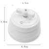 4pcs High Quality Home Improvement Retro EU Ceramic Knob Switch Wall Light Rotary Switch 10A