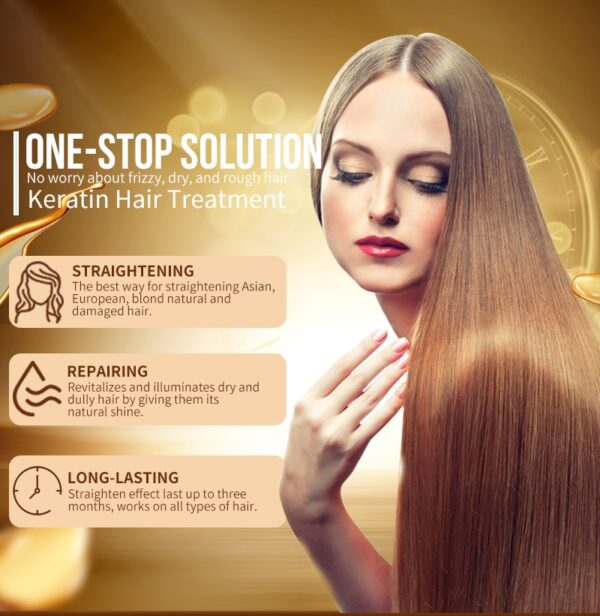 PURC Straightening for Hair Scalp Treatment Curly Hair Products Brazilian Keratin Treatment + Purifying Shampoo Hair Care Set
