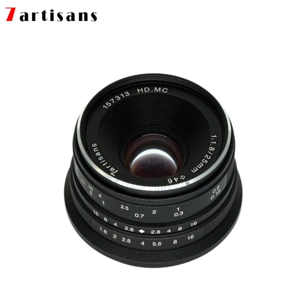 7artisans 25mm F1.8 Prime Lens for Sony E Mount /Fujifilm/Canon EOS-M Mout Micro 4/3 Cameras A7 A7II A7R Free Shipping