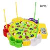 Electric Musical Rotating Fishing Toy Children Board Play Fish Game Magnetic Fish Outdoor Sports Educational Toys For Boys Girls