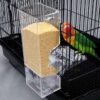 Acrylic Parrot Feeding Case Automatical Bird Feeder Box Parrot Cage Accessory