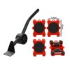 5PCS/Set Professional Furniture Mover Furniture Transport Lifter Tool Set Wheel Bar Roller Device Heavy Stuffs Hand Moving Tools