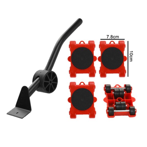 5PCS/Set Professional Furniture Mover Furniture Transport Lifter Tool Set Wheel Bar Roller Device Heavy Stuffs Hand Moving Tools