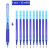 Pressable Sliding Eraser 0.5mm Blue / Black / Green / Red Ink Magic Erasable Ink Cartridge For School And Office Writing Tools
