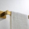 Modern Bathroom Hardware Set Brushed Gold Wall Mounted Stainless Steel Bathroom Accessory Set Square Bathroom Fixture