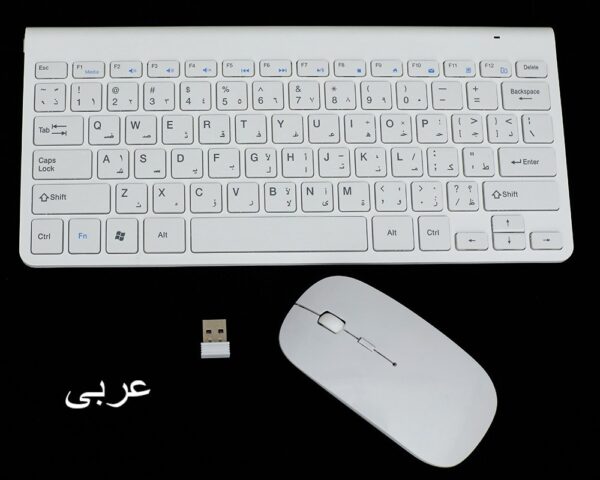 Russian/Spanish/English/Arabic 2.4G Wireless Keyboard and Mouse Combo Mini Multimedia Keyboard Mouse Set For Laptop PC TV Gray