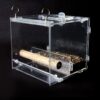 Acrylic Bird Feeder Transparent Parrot Food Box Spill-proof Cup Bird Automatic Feeder Bird Cage Accessories
