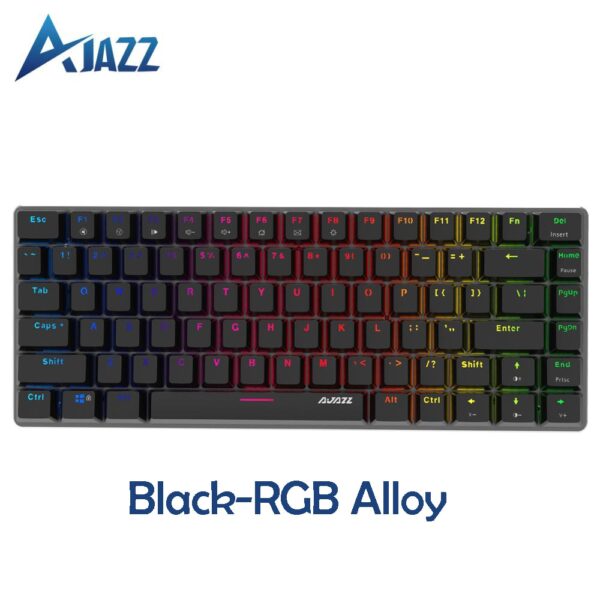 Ajazz AK33 Mechanical Gaming Keyboard Black / Blue Switch 82 Keys Wired Keyboard for PC Games Ergonomic Cool LED Backlit Design