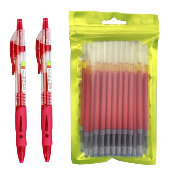 32Pcs/Lot Retractable Gel Pen Refills Set 0.5mm Black/blue/Red Gel Ink replaceme Press Pen for School Office Writing Stationery