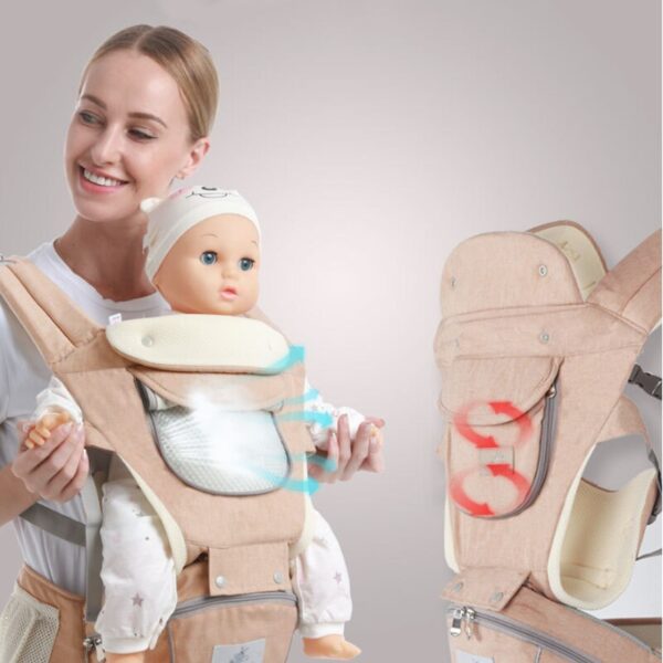 Leosoxs Ergonomic Baby Carrier Baby Hip Seat Sling Front Facing Kangaroo Backpacks Baby Wrap Carrier Baby Travel Activity Gear