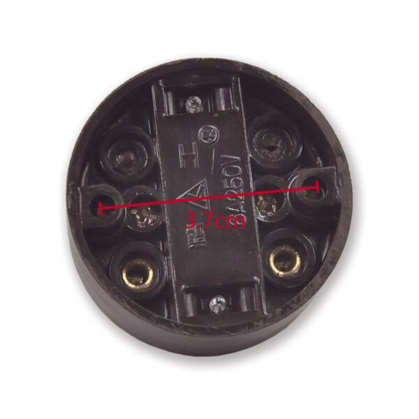 2pcs 1Socket 1Switch Home Improvement Circular Retro Toggle Switch Surface Install Wall Light Switch Socket Brown