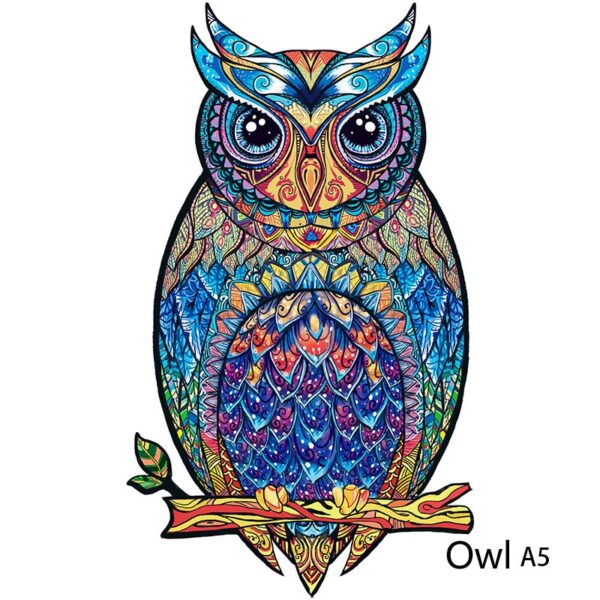 Unique Wooden animal Jigsaw Puzzles Mysterious Owl 3D Puzzle Gift For Adults Kids Educational Puzzle Fabulous Interactive Gift