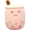 Bubble Tea Plush Toy Stuffed Animal Toy Cute Food Plush Cup Milk Tea Plush Soft Boba Fruit Kawaii Cushion Birthday Gift Plushie