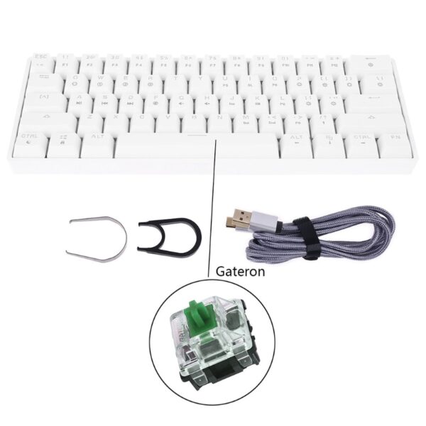 GK61 SK61 61 Key Mechanical Keyboard USB Wired LED Backlit Axis Gaming Mechanical Keyboard For Desktop