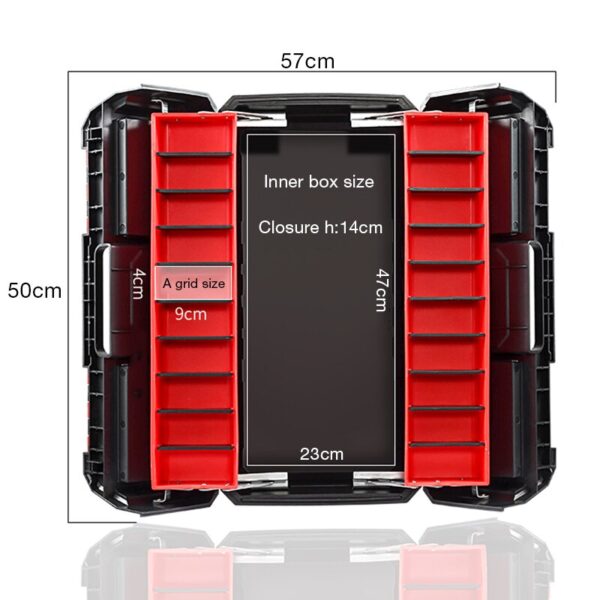Multifunctional Plastic Tool Box Removable Design Portable Suitcase case Large Capacity storage box organizer for tools