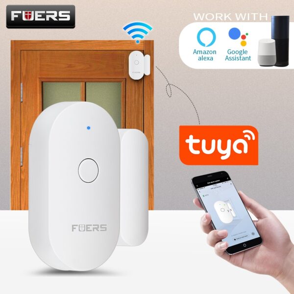 Fuers Tuya Smart WiFi Door Sensor Door Open / Closed Detectors Magnetic switch Window sensor home security Alert security alarm