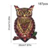 Owl Unique Wooden animal Jigsaw Puzzles Mysterious 3D Puzzle Gift For Adults Kids Educational Puzzle Fabulous Interactive Gift