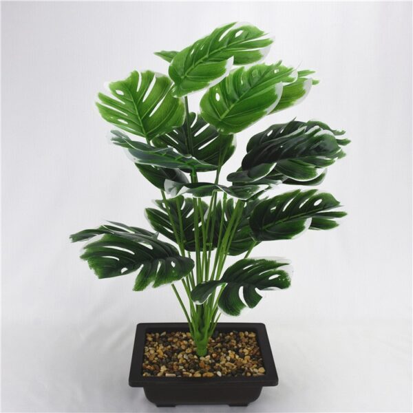 49cm 18Heads Artificial Green Monstera Leaves Home Garden Living Room Bedroom Decoration Fake Plants