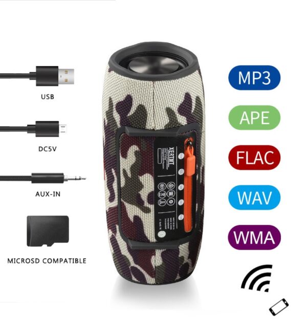 Wireless Bluetooth Super Bass Speaker Waterproof Portable Outdoor Mini Column Loudspeaker Sport Hifi Boombox Stereo Fm Subwoofer