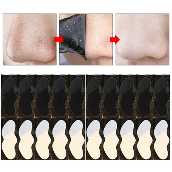 100pcs Nose Blackhead Remover Mask Deep Cleansing Skin Care Shrink Pore Acne Treatment Mask Nose Black dots Pore Clean Strips