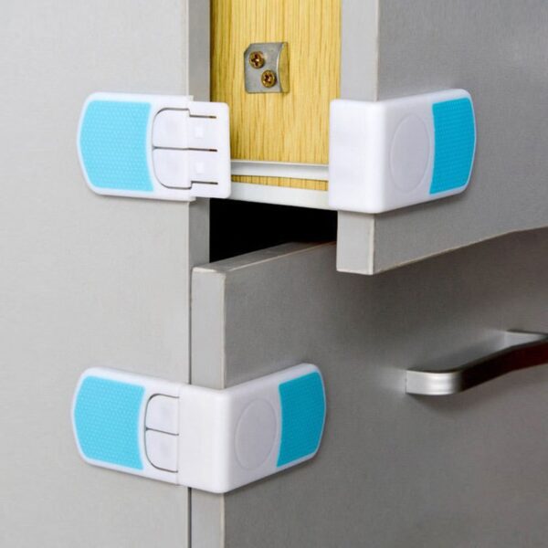10PCS Drawer lock for children Safety lock baby door Safety buckle Prevent open drawer cabinets Anti pinch hand protect