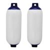 2x Inflatable Bumper Marine Boat Fender PVC Boat Anchor Fender Buoy Yacht Fenders Accessories UV Protection Vinyl Ribbed Bumper