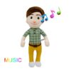 BIG JJ Music Plush Doll Cocomelon Pillow Soft Toys for Baby Plush JJ Doll Educational Stuffed Sing Toys Cute Kids Gift