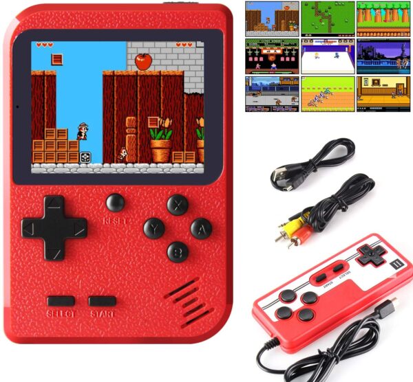 3 inch Handheld Game Consoles 400 IN 1 Retro Video Game Console 8 Bit Game Player Handheld Game Players Gamepads for Kids Gift