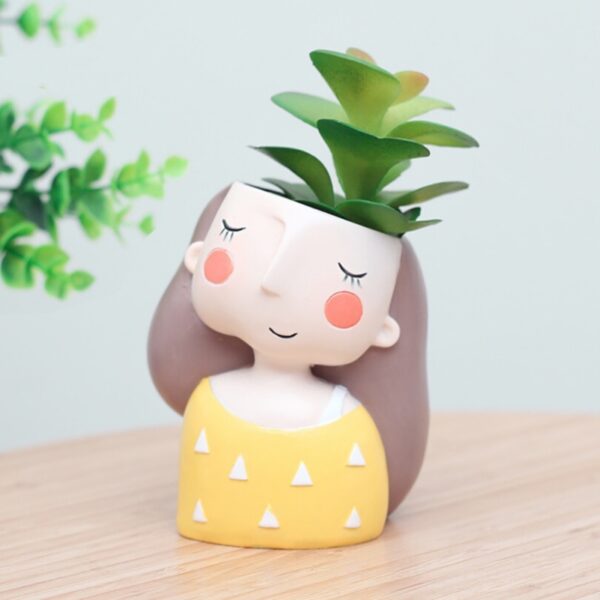 Succulent Plant Pot Cute Girl Flower Planter Flowerpot Create Design Lovely Princess Home Garden Bonsai Pots