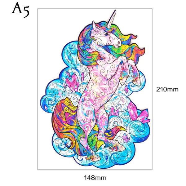 Unique Wooden Animal Jigsaw Puzzles Mysterious Puzzle Gift For Adult Kids Educational Fabulous Montessori Children's Toys Gift