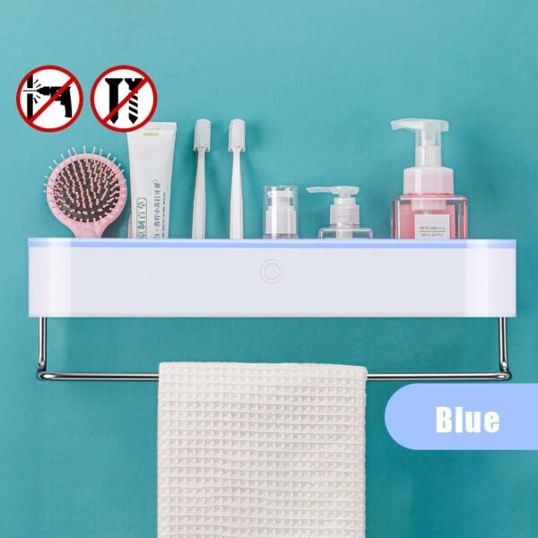ONEUP Wall Bathroom Shelf Shampoo Cosmetic Shower Shelf Drainage Storage Rack Home WC Bathroom Accessories Towel Storage Rack