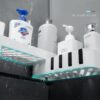 Corner Bathroom Organizer Shelf Shampoo Cosmetic Storage Rack Wall Mounted Kitchen Shelf Household Items Bathroom Accessories