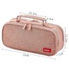Canvas Double Layer Pencil Case Large Capacity School Student Kids Make Up Bag Pen Box Pouch Pencil Bags Stationery Gift Supply