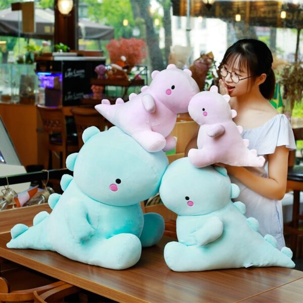 30/40/50/60cm Ultra Soft Lovely Dinosaur Doll Huggable Pink/Blue Stuffed Dino Kids Huggable Animals Plush Toys gifts