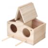 Wooden Pet Bird Nests House Breeding Bird Box Cage Birdhouse Accessories for Parrots Swallows 23x13x12cm