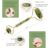 Jade Stone Facial Massage Roller For Face Neck Natural Massager Green Guasha Scraper Set Thin Lift Beauty Slimming Tools Roller