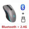 KuWFi Computer Mouse Bluetooth 4.0+ 2.4Ghz Wireless Dual Mode 2 In 1 Mouse 2400DPI Ergonomic Portable Optical Mice for PC/Laptop