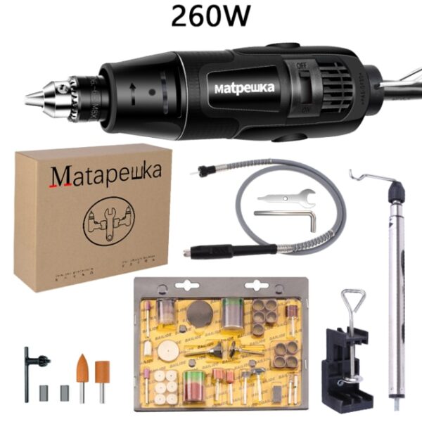 Dremel mini electric drill engraver Rotary Tool polishing machine 180W Power Tool Variable Speed engraving pen with accessories
