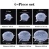 6 Pcs/Set Food Silicone Cover Universal Silicone Lids For Cookware Bowl Pot Lid Reusable Stretch Lids Wrap Kitchen Accessories