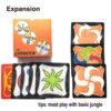 2021 jungle board game brown wood token run fast pair forest speed for friend family party fun cards game English Spanish rules