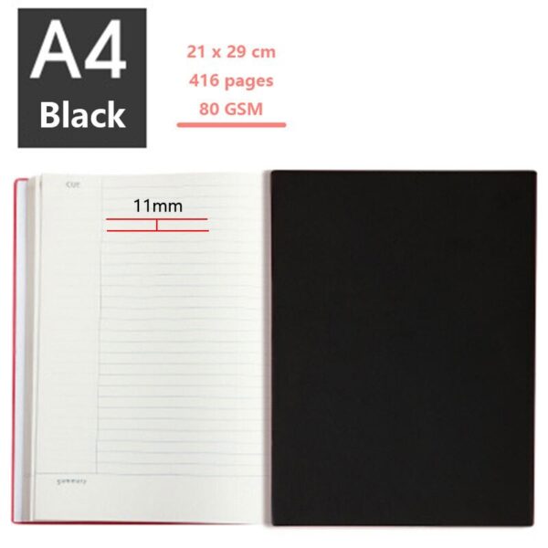 Large thicken A4 notebook 29x21 cm 416 pages Lined format Daily writing Planner Office school supplies Stationery sketchbook
