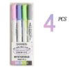4/8/12 Colors Double Line Outline Pen Set Metallic Color Magic Highlighter Marker Pen for Art Painting Writing School Supplies