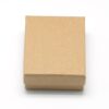 pandahall 24pcs Cardboard Jewelry Set Box for Ring Necklace Rectangle Tan Black Kraft Cotton Filled Cardboard Paper 8x5x3cm