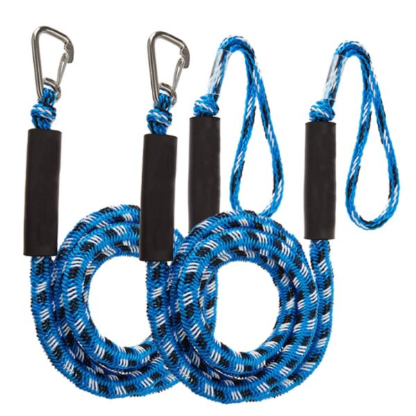 2 Packs Boat Bungee Dock Lines Bungee Cords Docking Rope Stretches 4-5.5ft Mooring Rope Foam Float Fishing Boat Accessories
