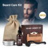 Beard Growth Kit Barbe Hair Growth Enhancer Set Beard Nourishing Growth Essential Oil Facial Beard Care with Beard Growth Roller