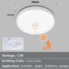 Lamp with Motion Sensor Ceiling Lights PIR LED Night Light 110V 12W 18W 15/20/30/40W Wall Lamps for Home Stair Hallways Corridor