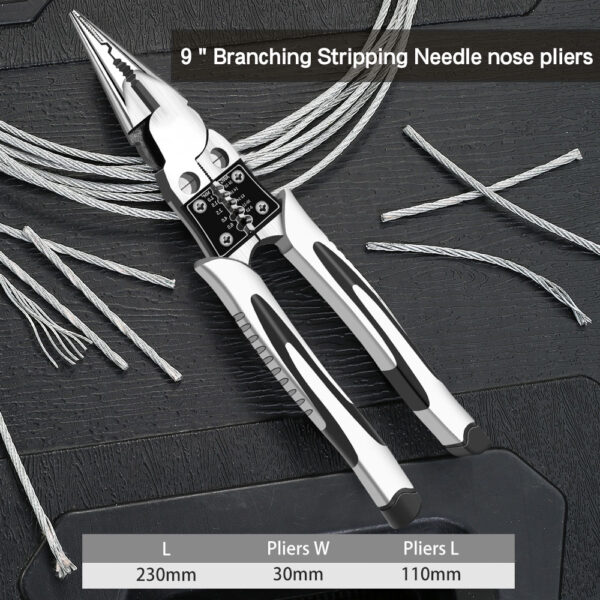 6''8''9'' Multifunction Pliers Set Combination Pliers Stripper/Crimper/Cutter Heavy Duty Wire Pliers Diagonal Pliers Hand Tools