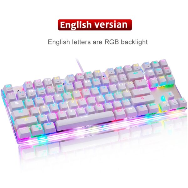Original Motospeed K87S Gaming Mechanical Keyboard USB Wired 87 keys with RGB Backlight Red/Blue Switch for PC Computer Gamer